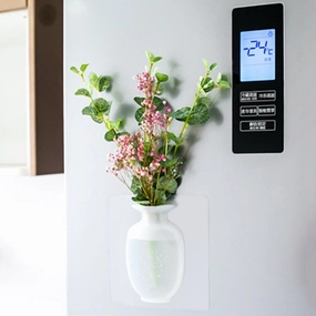 Silicone Sticky Wall Magic Plant Vases,hand-painted ceramic vase