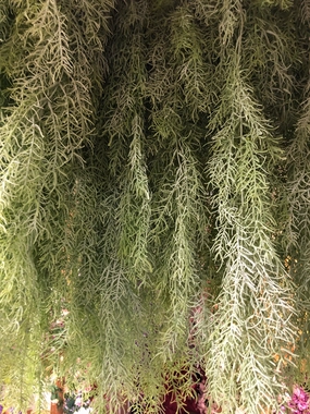 Silver Hanging Pine/Needle Greenery for Wedding home decor artificial flower bouquet  