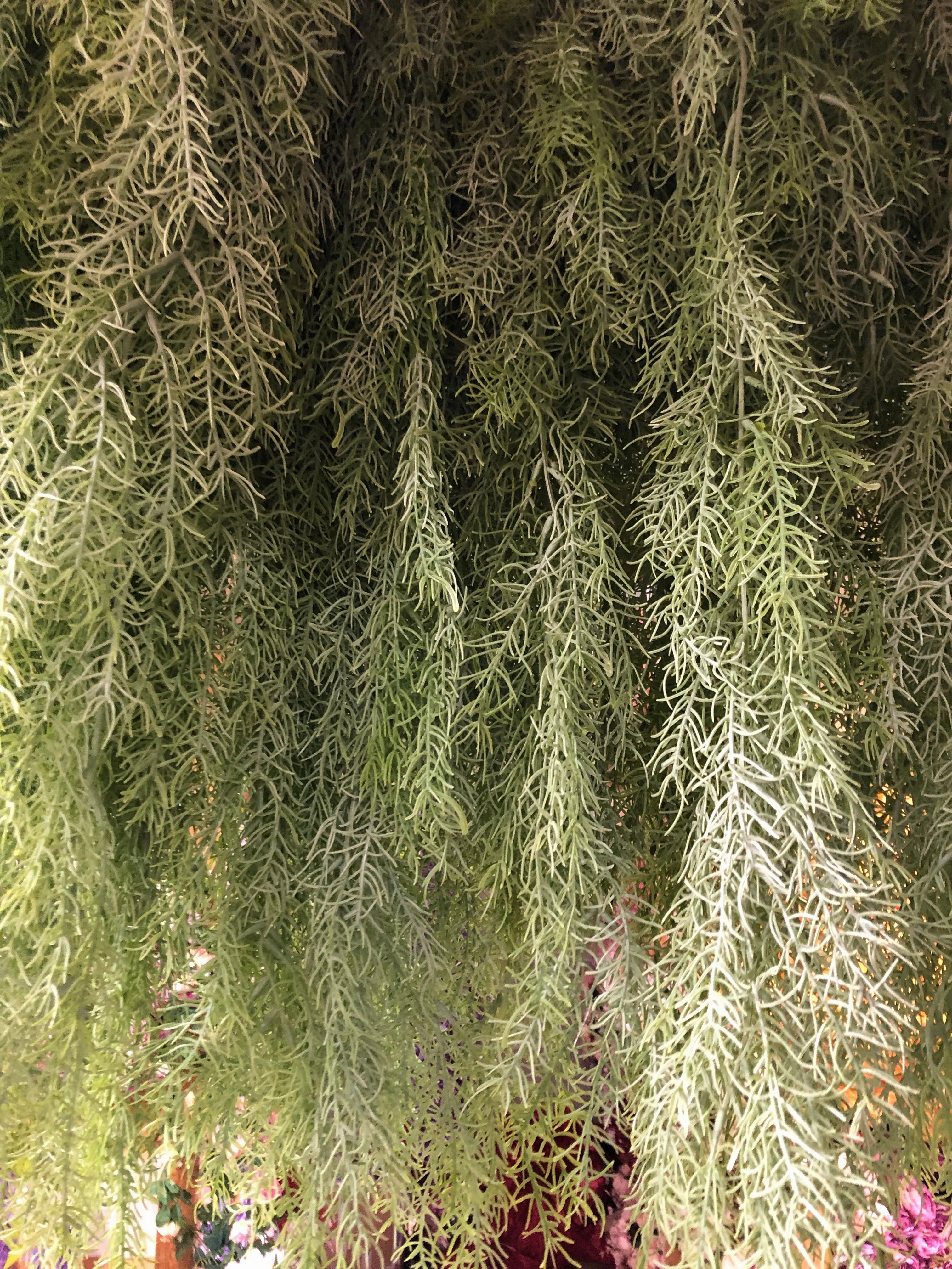 Silver Hanging Pine/Needle Greenery for Wedding home decor artificial flower bouquet  
