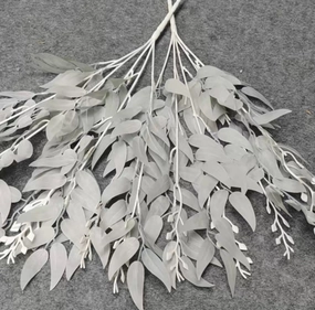 Silver ruscus Eucalyptus Bunch for Wedding home decor artificial flower bouquet  