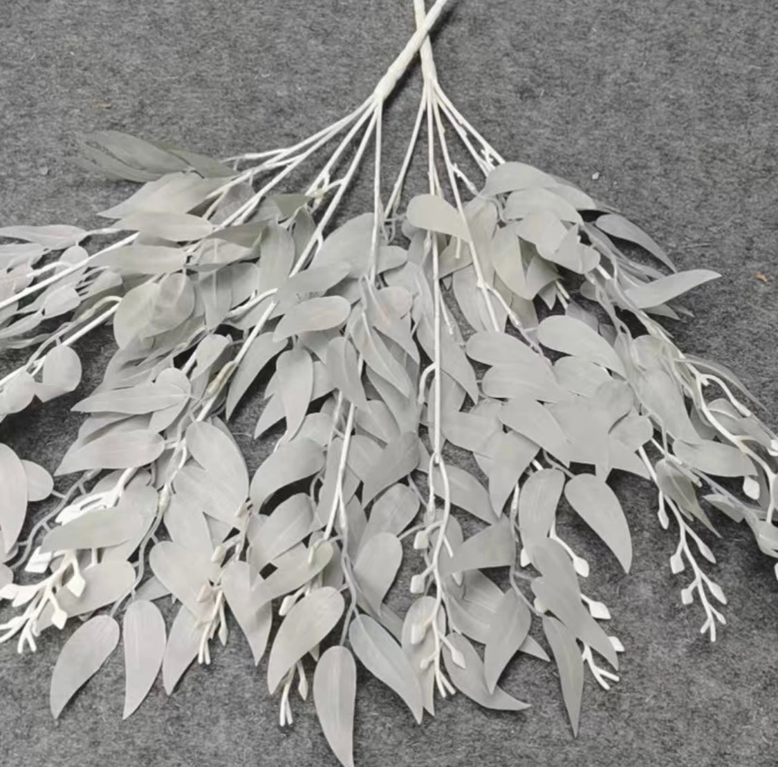 Silver ruscus Eucalyptus Bunch for Wedding home decor artificial flower bouquet  