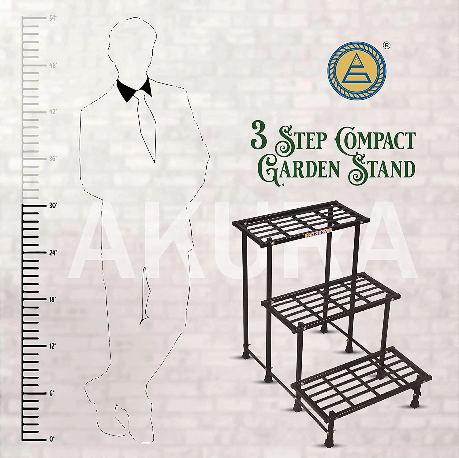 Single Step Compact Metal Gardening Stand