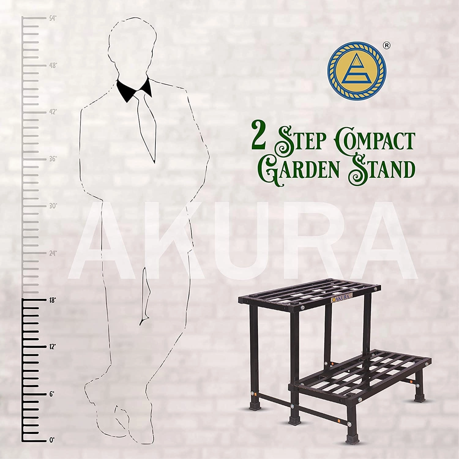 Single Step Compact Metal Gardening Stand