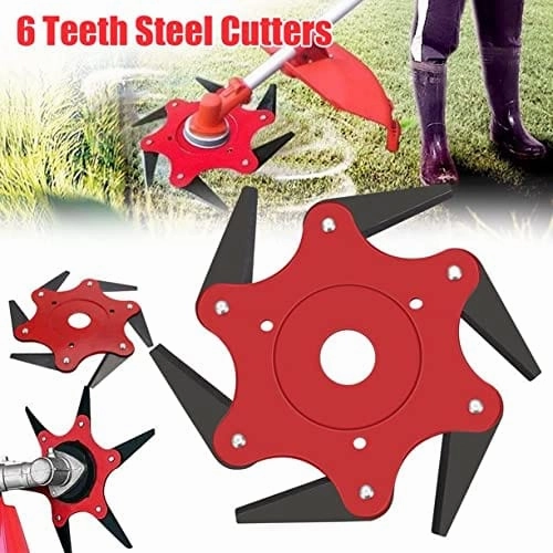 Six Point Blade For Brush Cutter, Grass Cutter and Lawn Mower