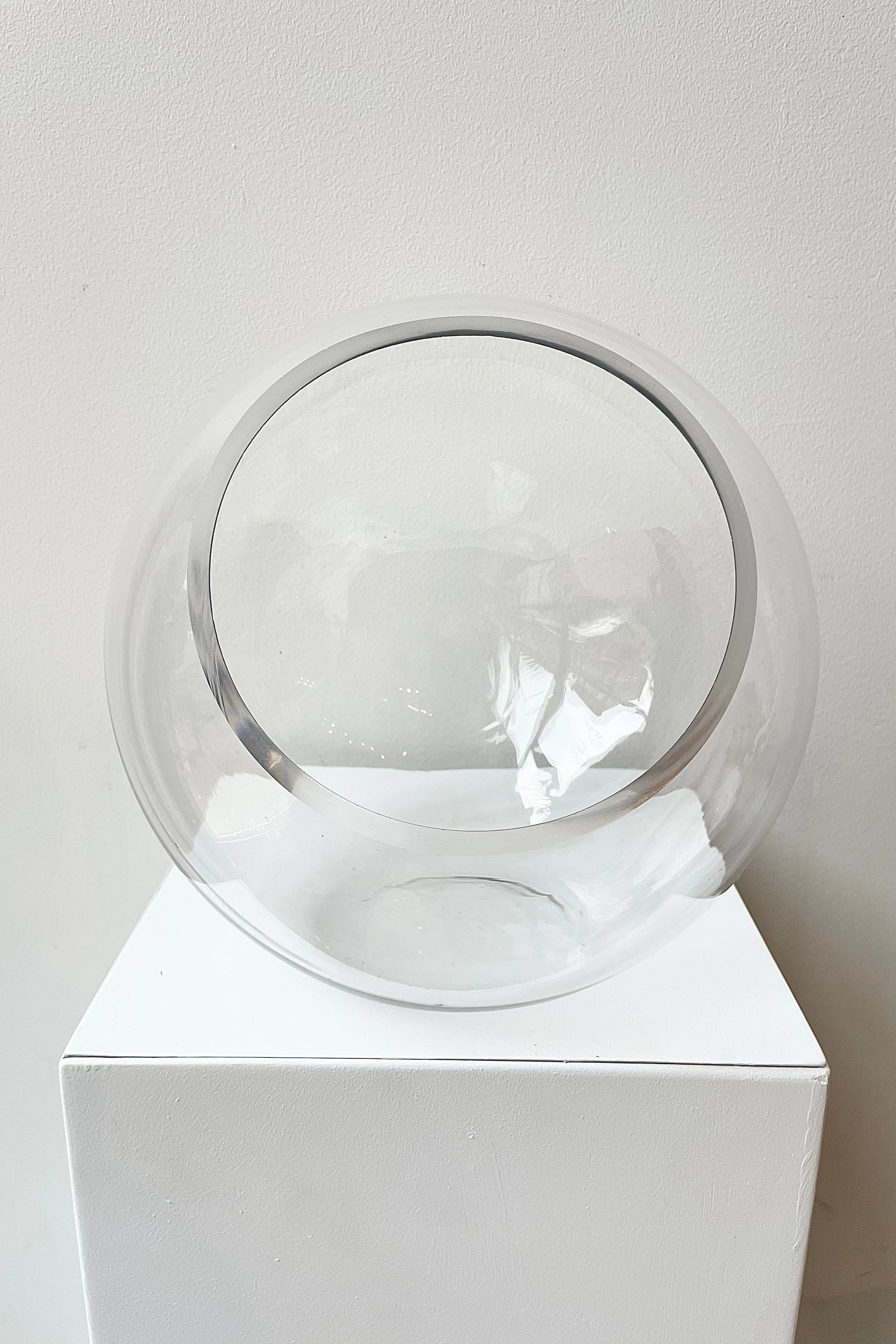 Slanted Hurricane Terrarium 9",indoor flower container