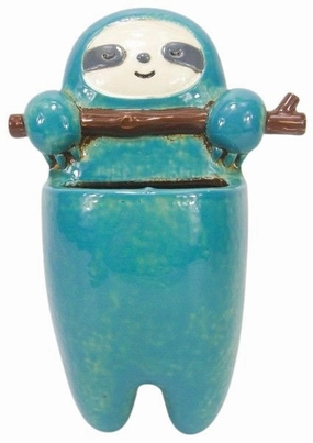 Sloth Hanging Planter Turquoise,terracotta plant pot