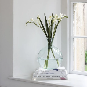 Small Botanical Stem Vase 24cm,hand-painted ceramic vase