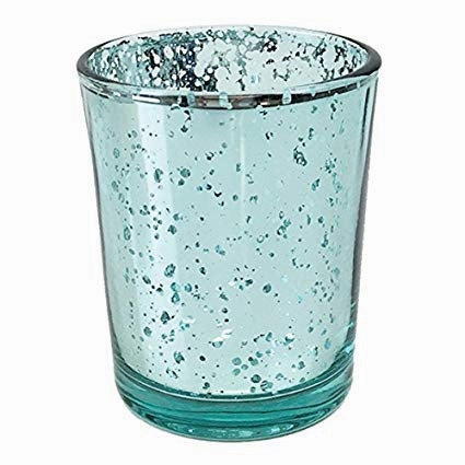 Small Candle-holder (votive) turquoise,aesthetic flower vase