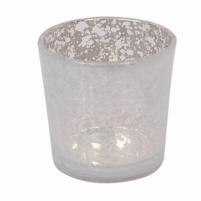 Small Candle-holder (votive) white,aesthetic flower vase