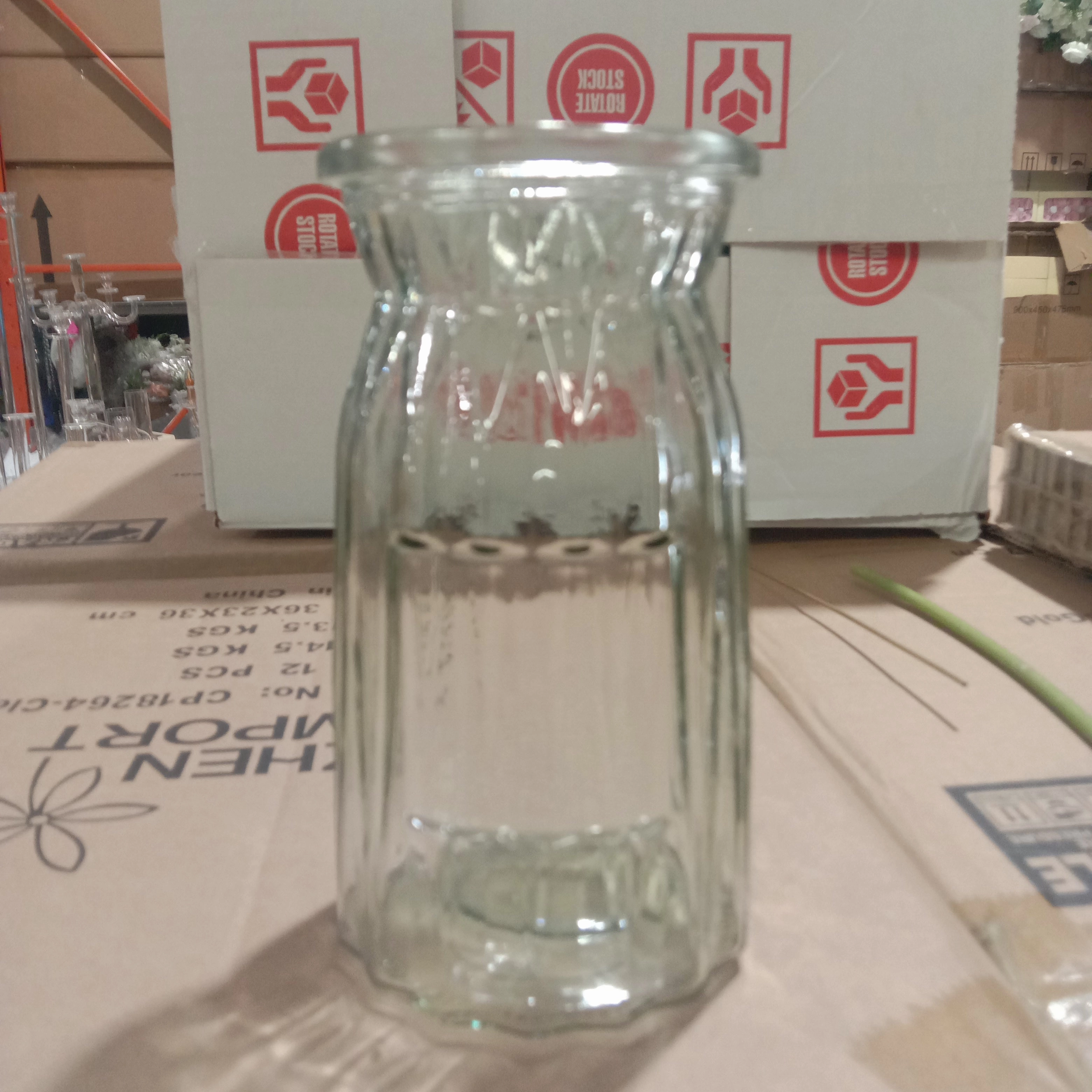 Small Clear Bud vase 6H Narrow Neck