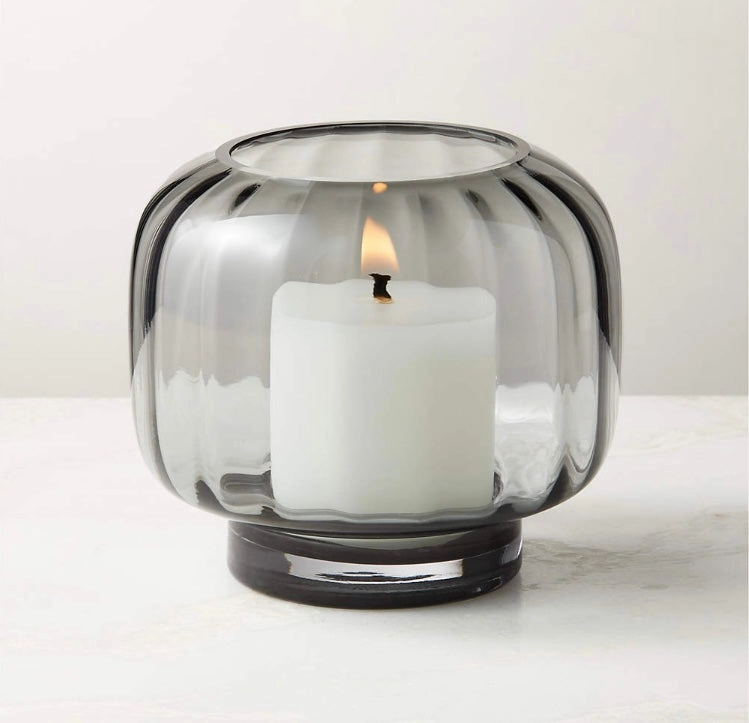 Smoky Bud vase pot grey dusty gray candleholder 5.7,aesthetic flower vase