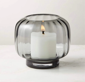 Smoky Bud vase pot grey dusty gray candleholder 5.7,aesthetic flower vase