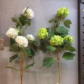 Snowball 4 Heads Artificial Silk Flower 89cm Stem SNOWBALL023-025,dried artificial flower