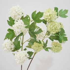 Snowball 5 Heads Artificial Silk Flower 78cm SNOWBALL001-003,dried artificial flower