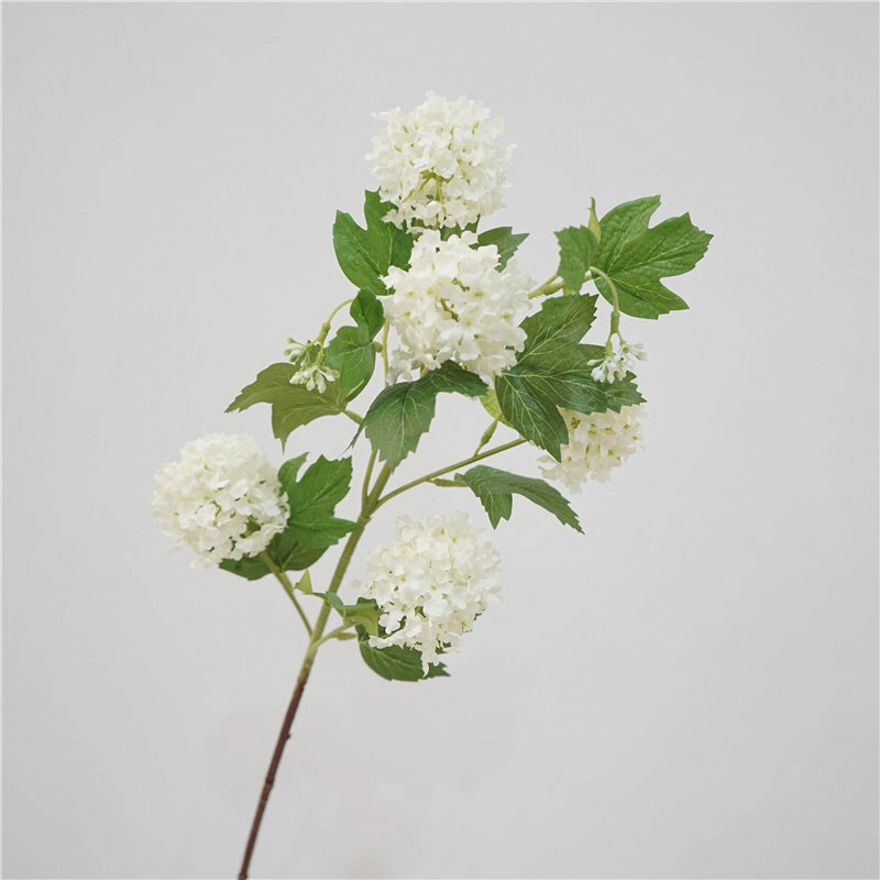 Snowball 5 Heads Artificial Silk Flower 78cm SNOWBALL001-003