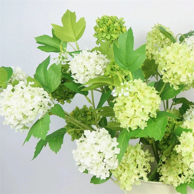 Snowball 5 Heads Artificial Silk Flower 78cm SNOWBALL001-003