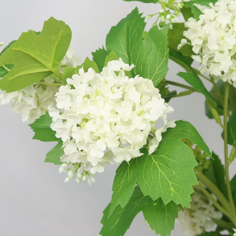 Snowball 5 Heads Artificial Silk Flower 78cm SNOWBALL001-003