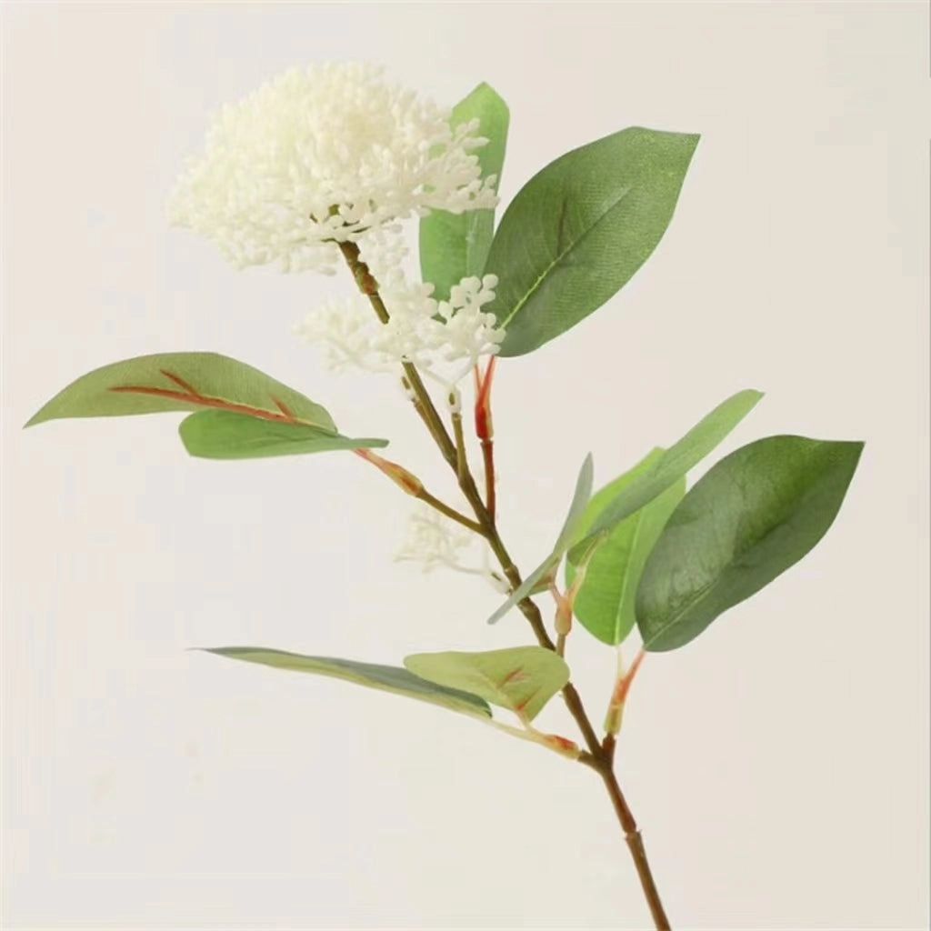 Snowball Artificial Silk Flower 52cm Stem White VIBURNUM003,dried artificial flower
