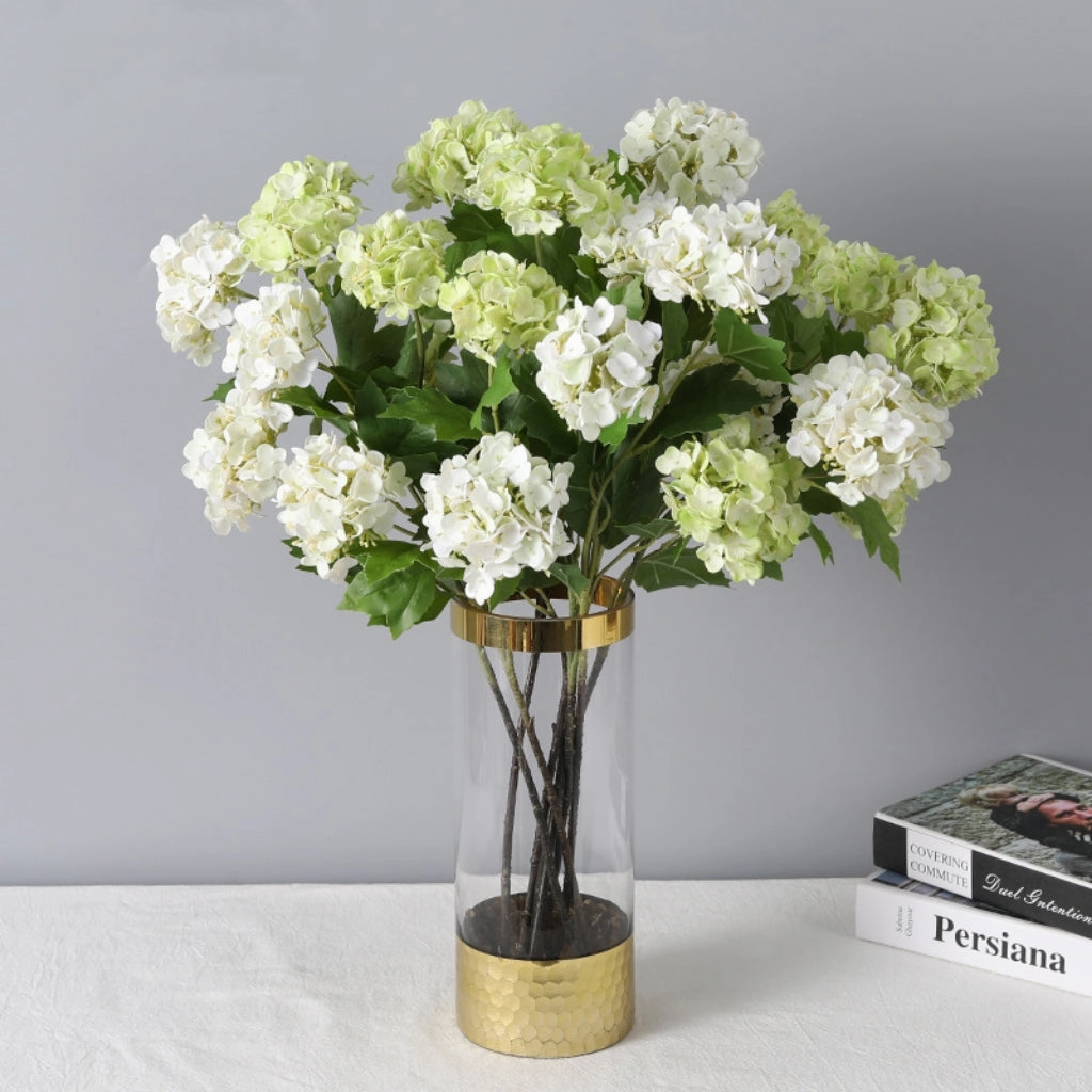 Snowball Artificial Silk Flower White SNOWBALL004