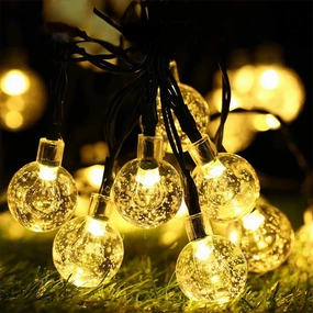 Solar Crystal Globe LED String Lights,planting accessories kit
