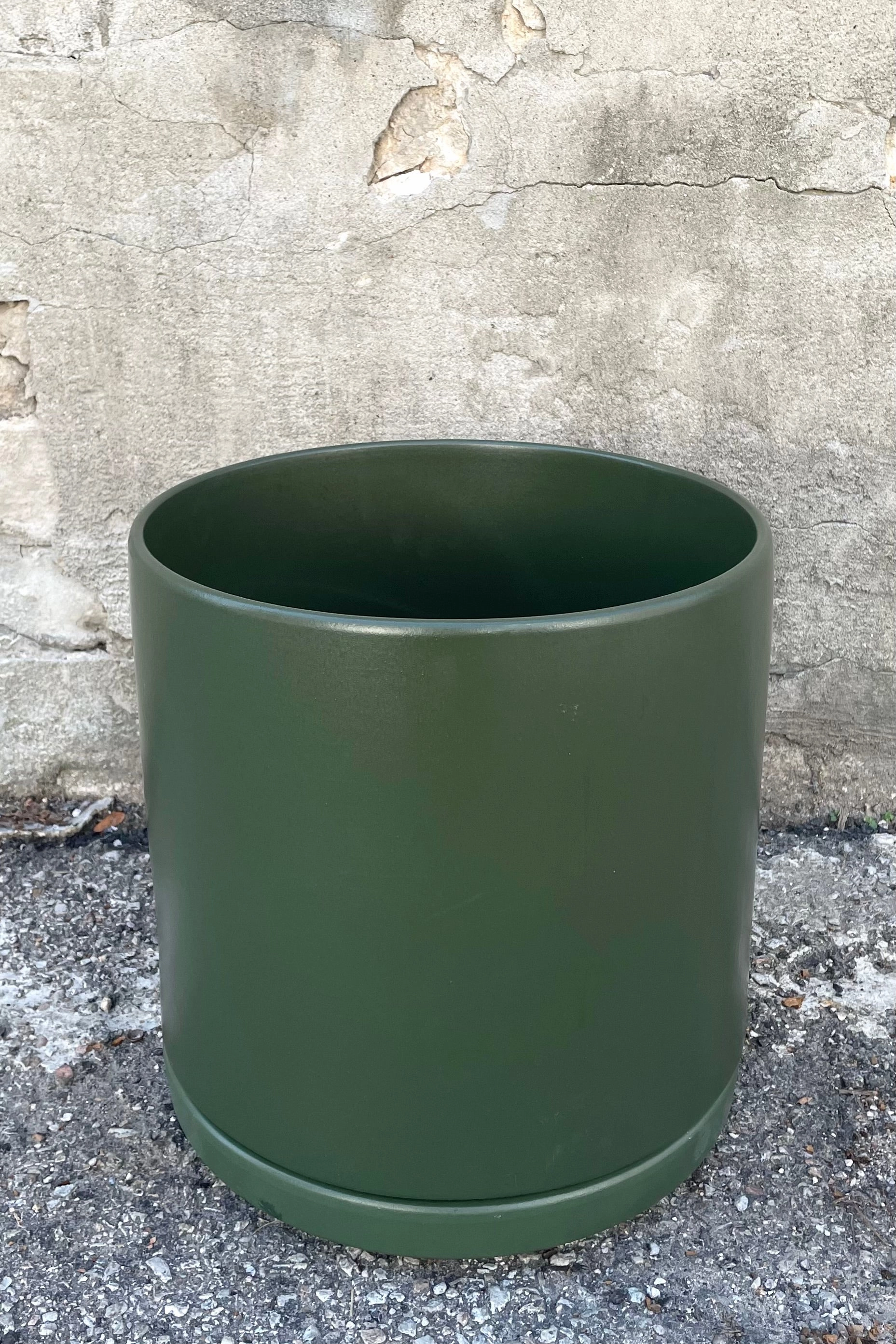 Solid Goods 12" Cylinder w/ Saucer Forest Green