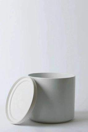 Solid Goods 12" Cylinder w/ Saucer White,indoor flower container