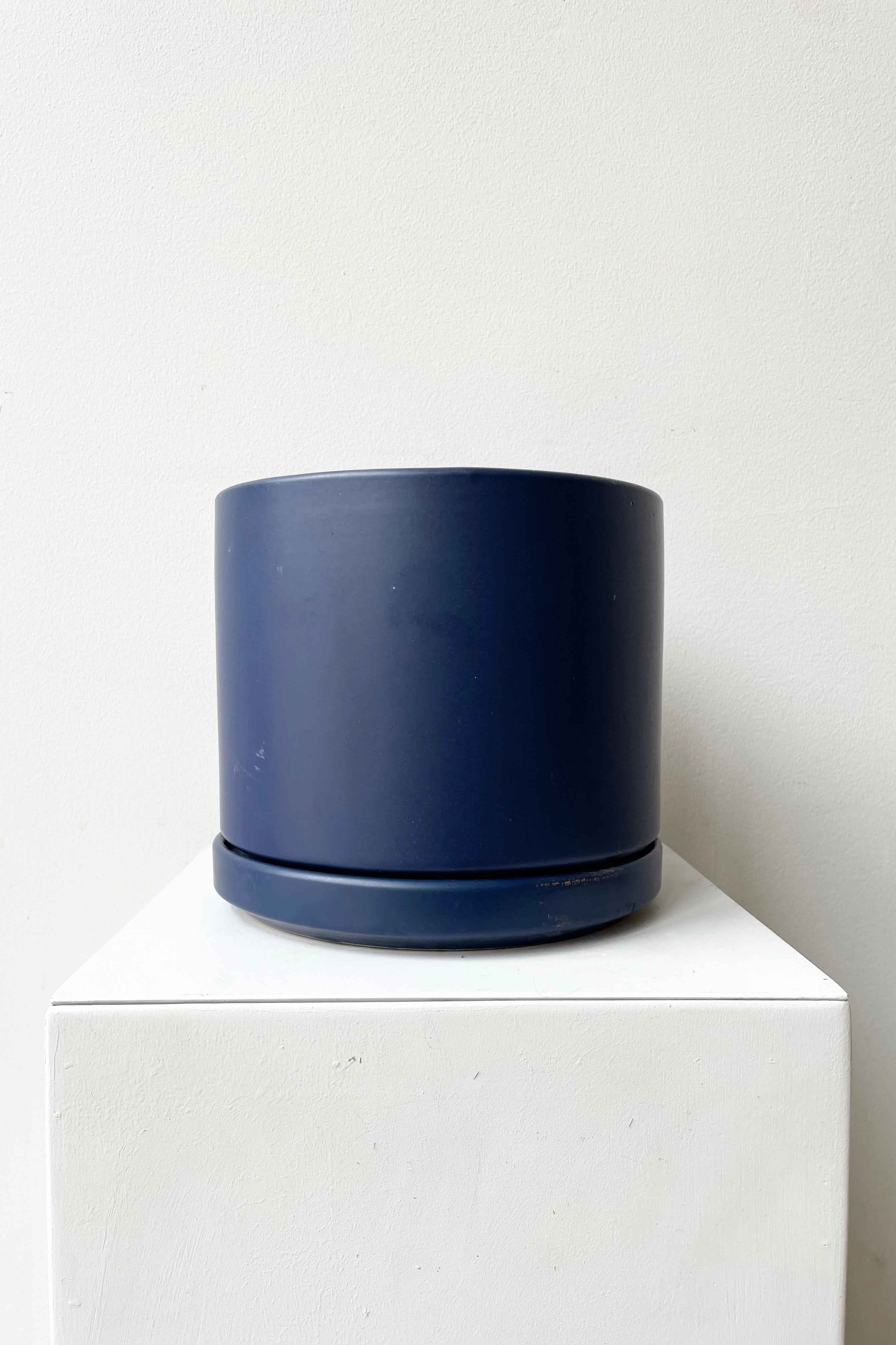 Solid Goods 6" Cylinder w/ Saucer Blue
