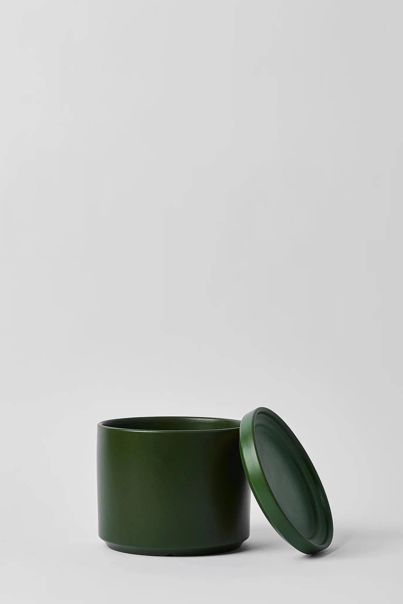 Solid Goods 6" Cylinder w/ Saucer Forest Green