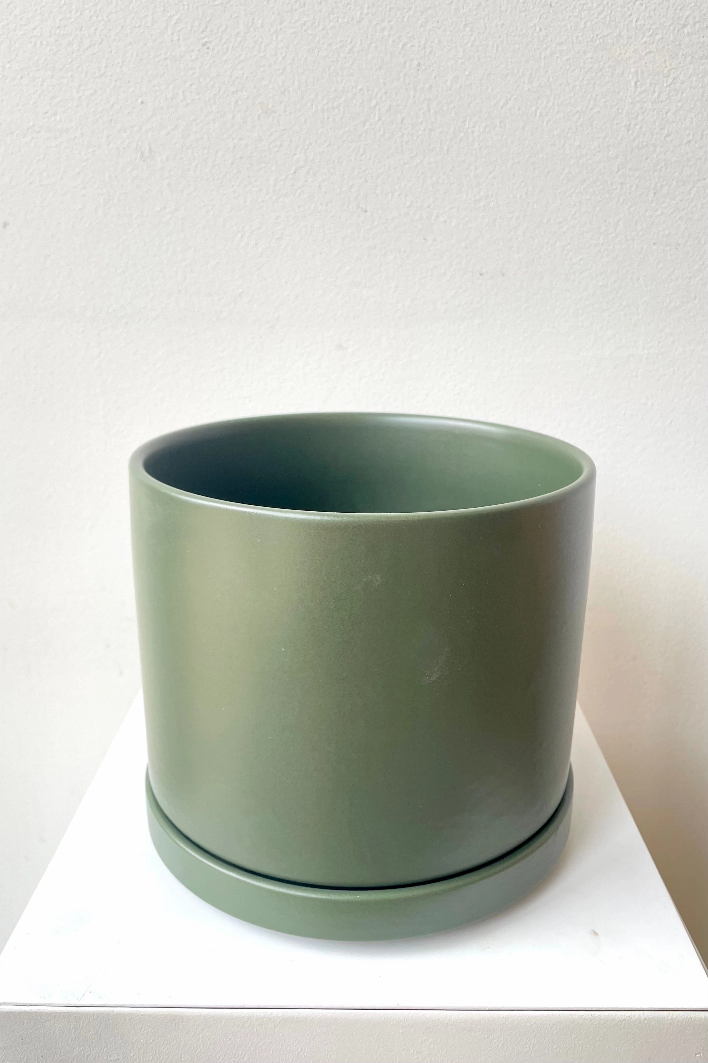 Solid Goods 6" Cylinder w/ Saucer Forest Green