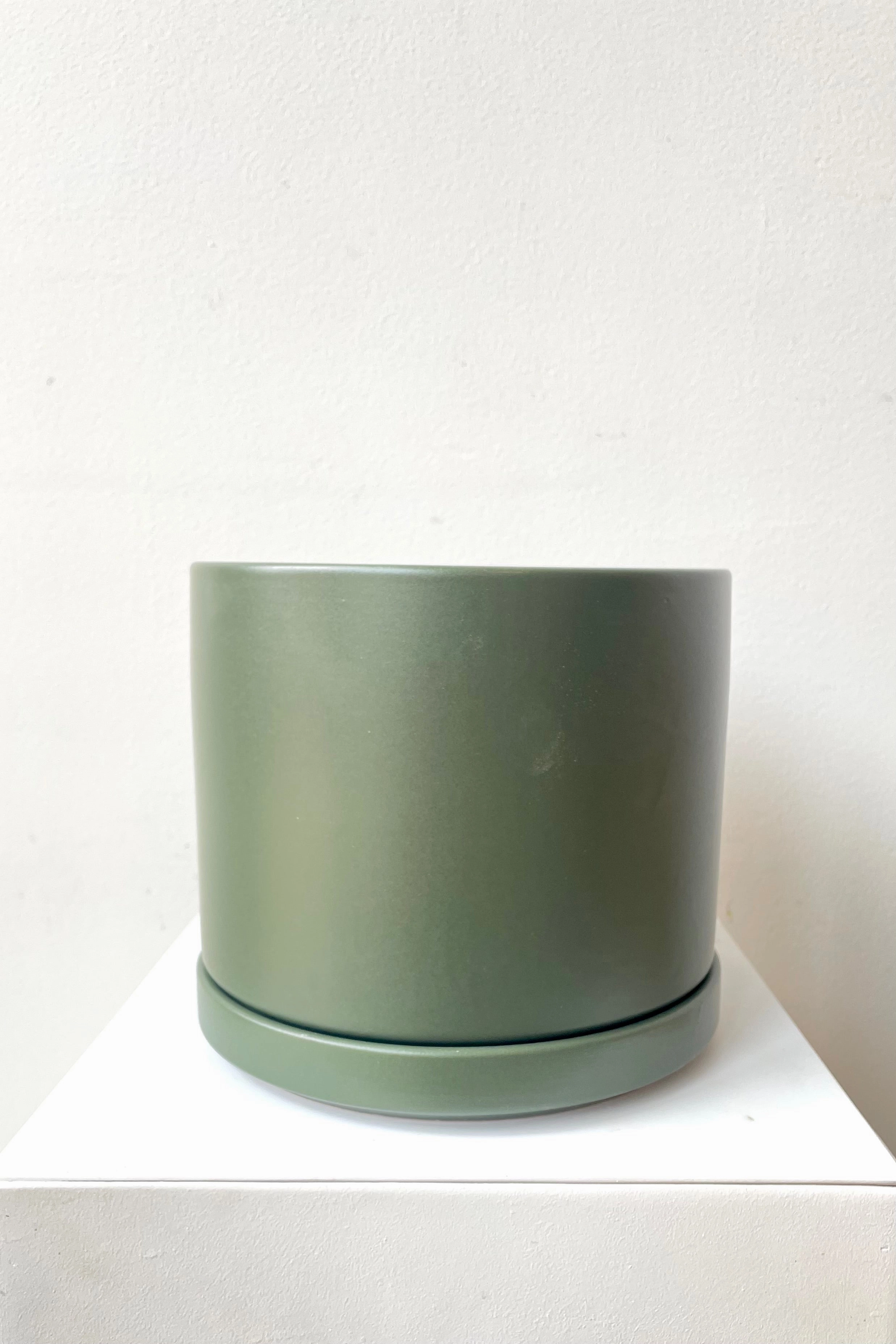 Solid Goods 6" Cylinder w/ Saucer Forest Green