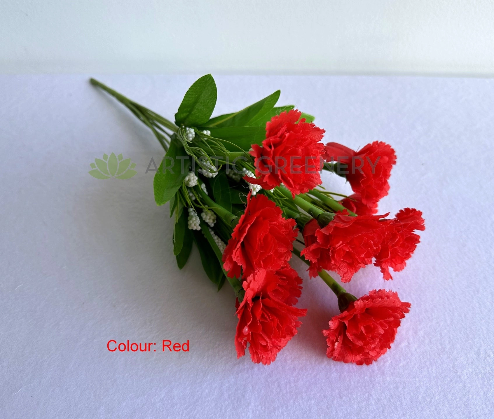 SP0120 Carnation Bunch 40cm Orange / Yellow / Red