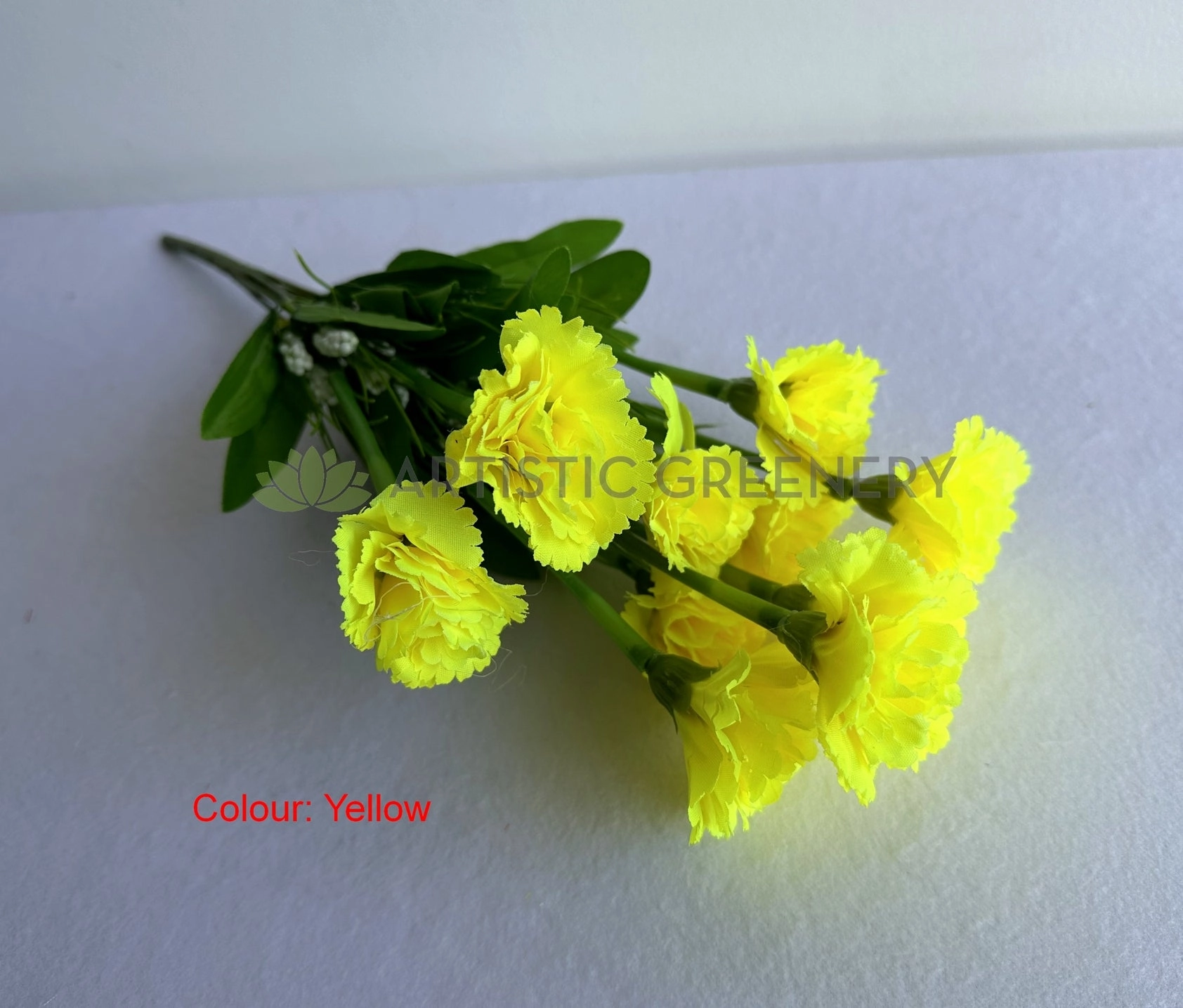 SP0120 Carnation Bunch 40cm Orange / Yellow / Red