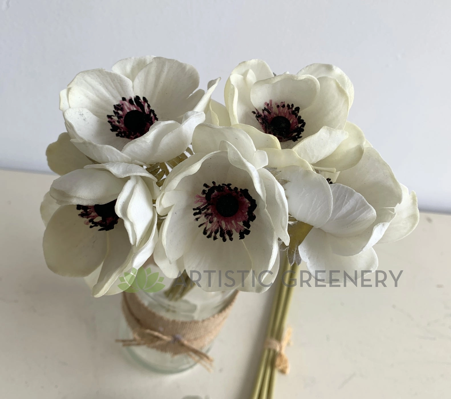 SP0262 Anemone Bunch 32cm White