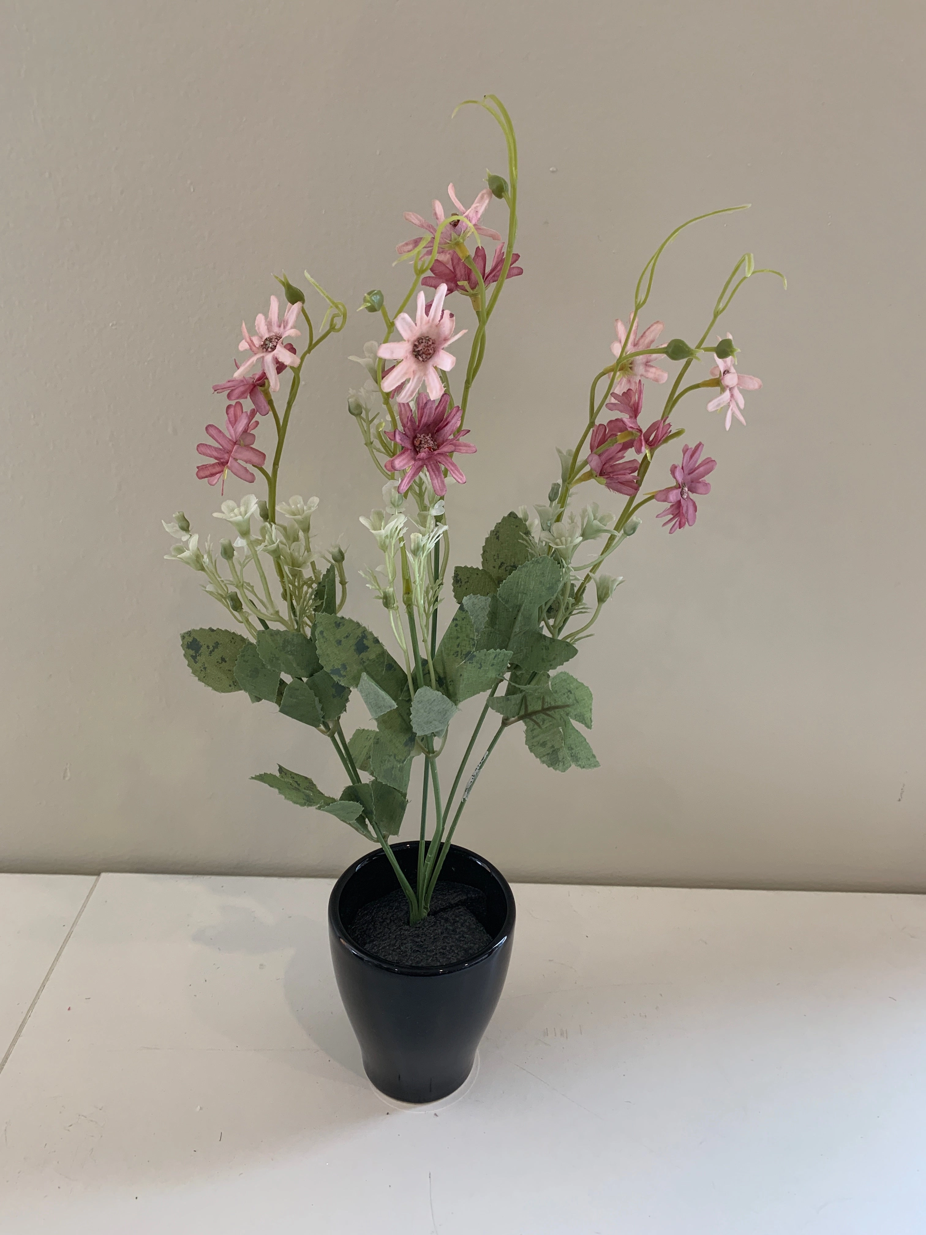 SP0284 Small Daisy Bunch 37cm Light Pink / White