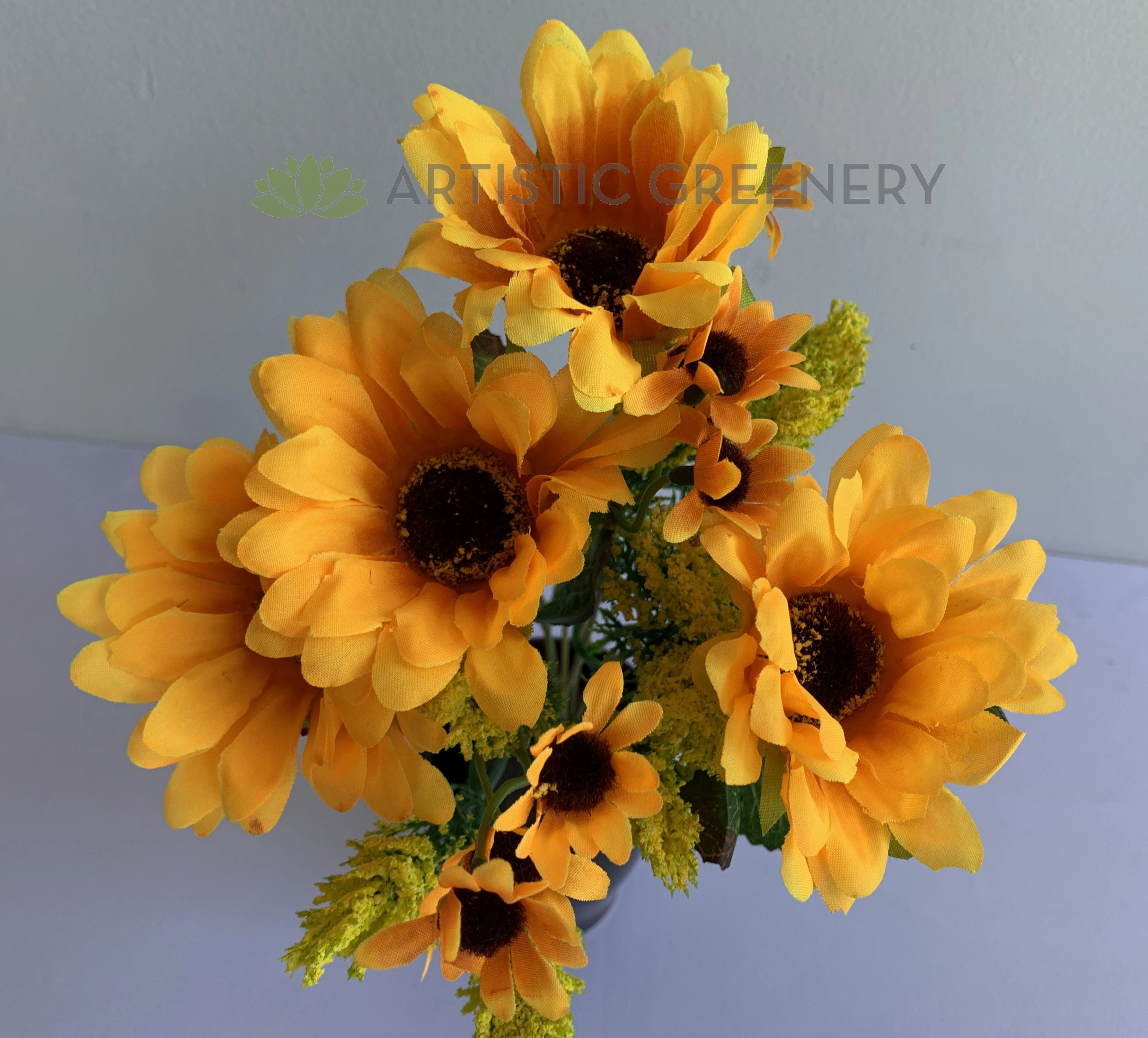SP0377 Small Sunflower Bunch 32cm Yellow