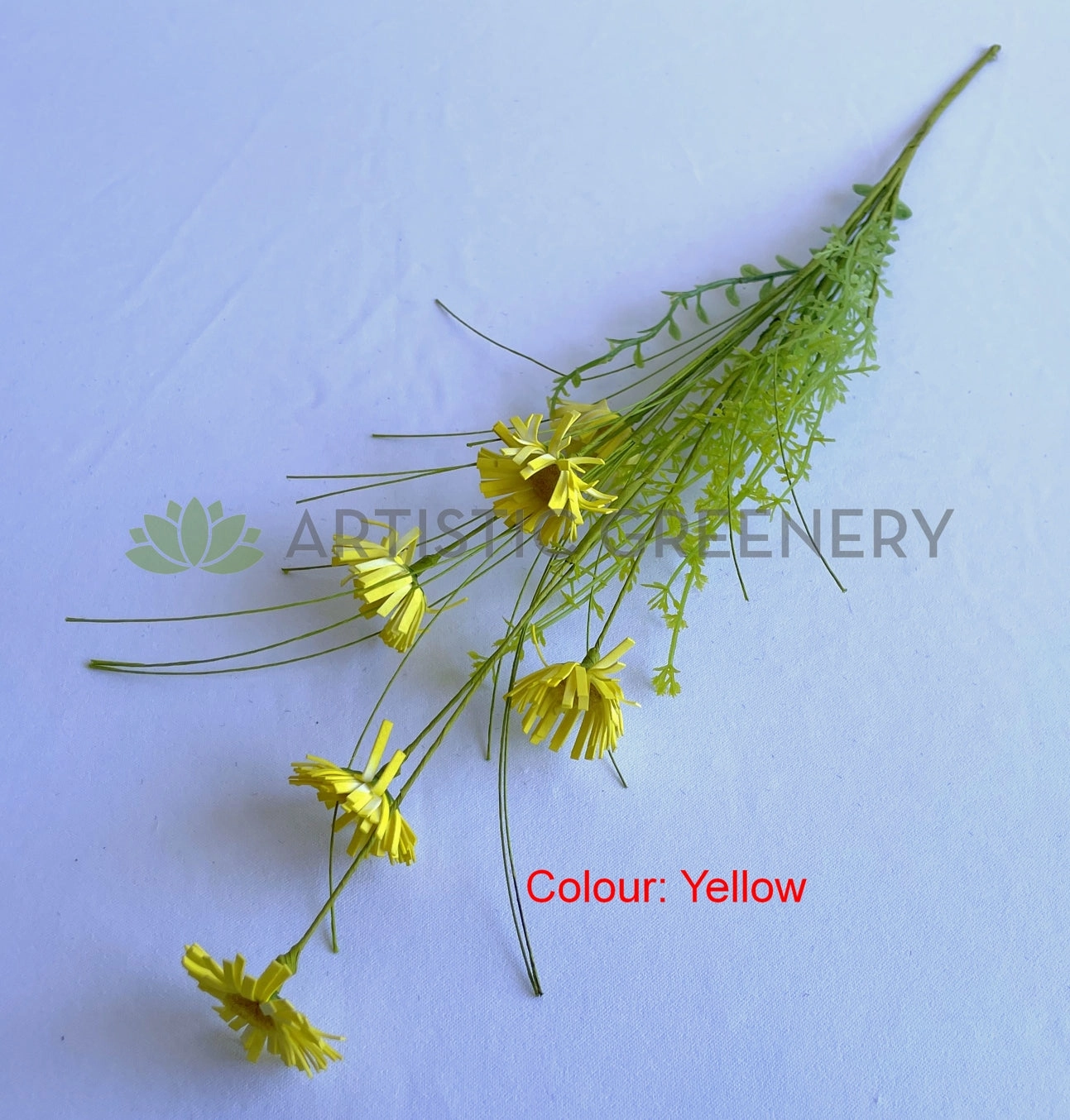 SP0433 Dried Flower Style Daisy Bunch 63cm 4 Colours