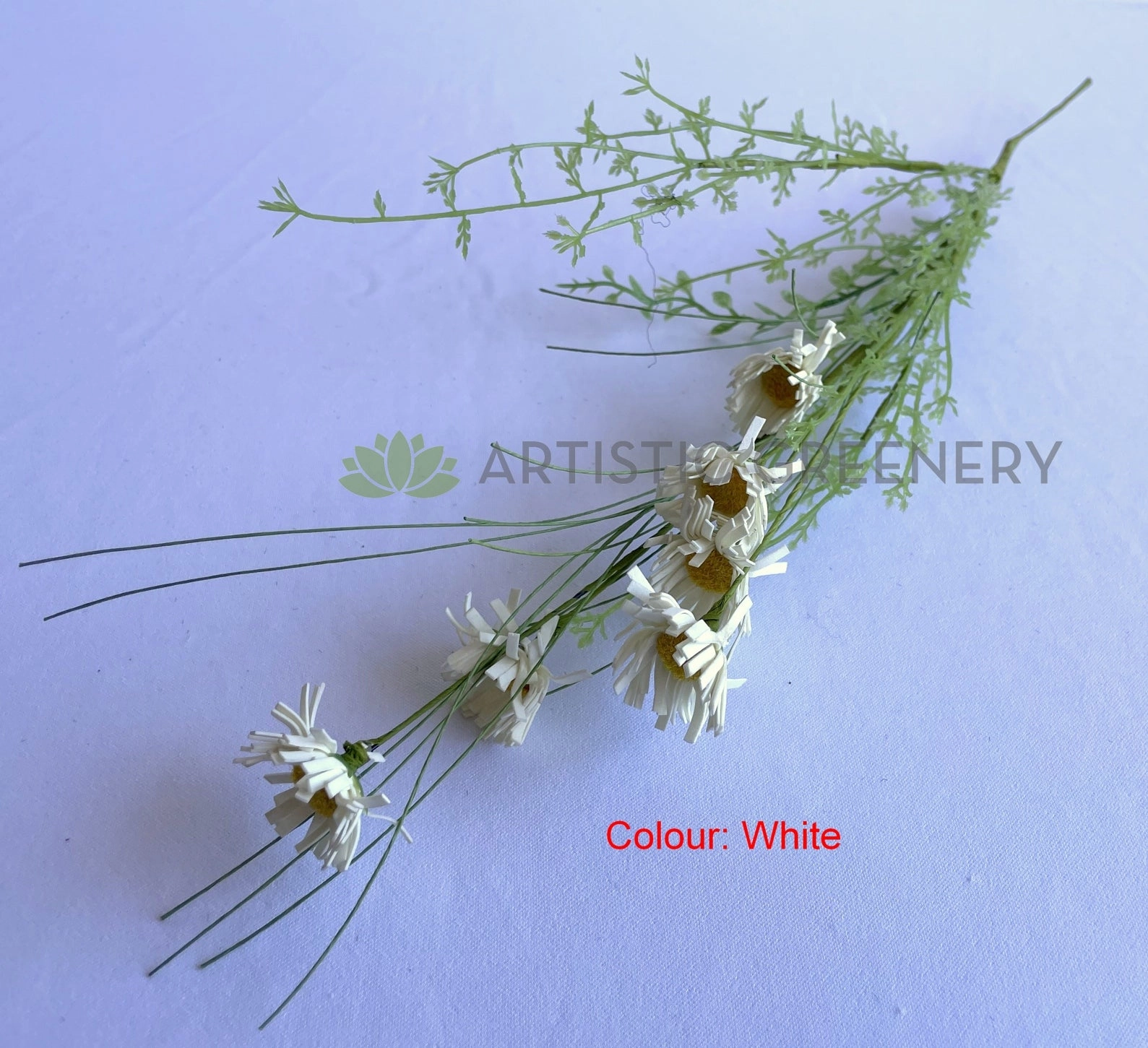 SP0433 Dried Flower Style Daisy Bunch 63cm 4 Colours