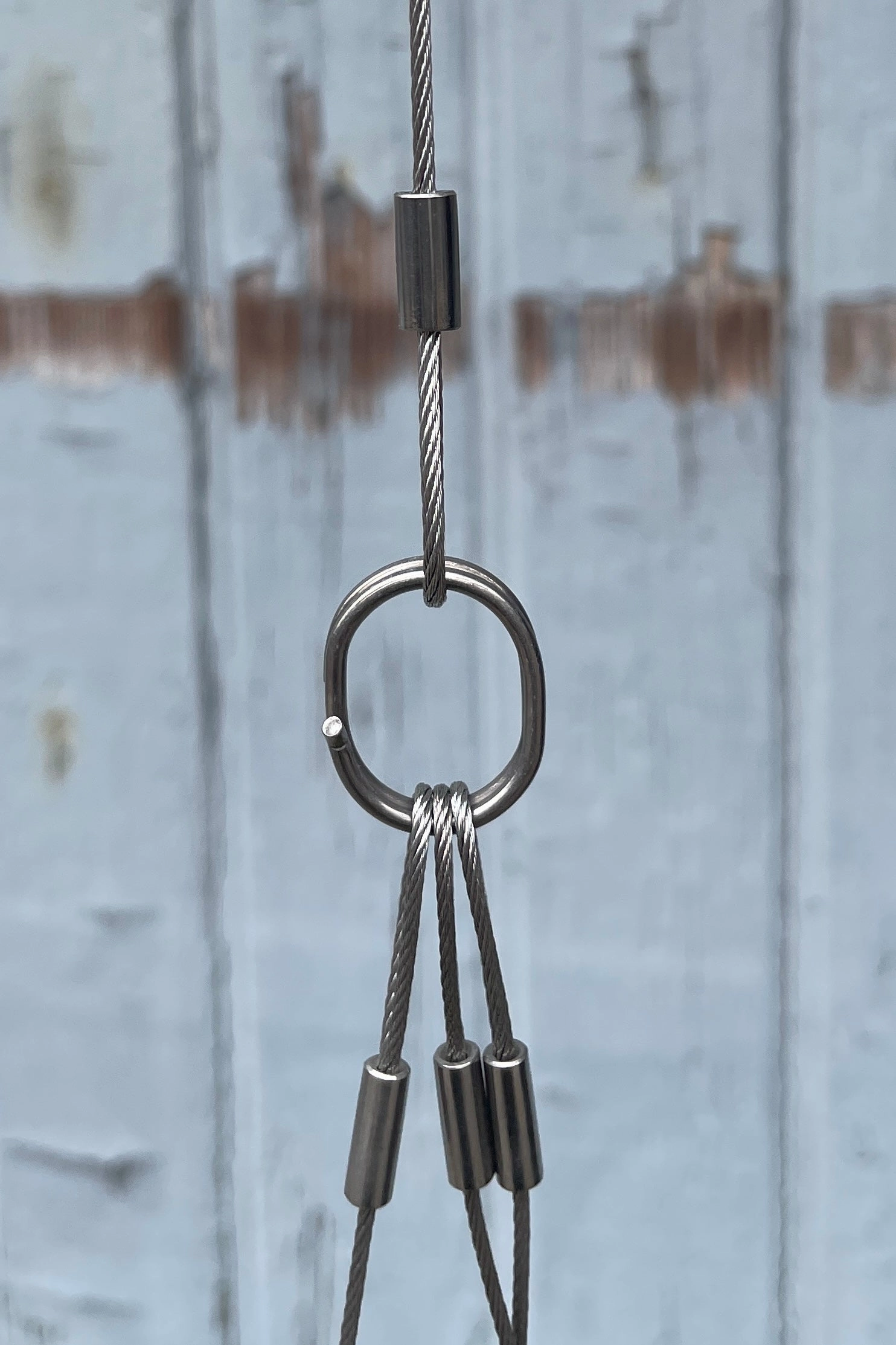 Spherical Hanging Planter Grey Crackle