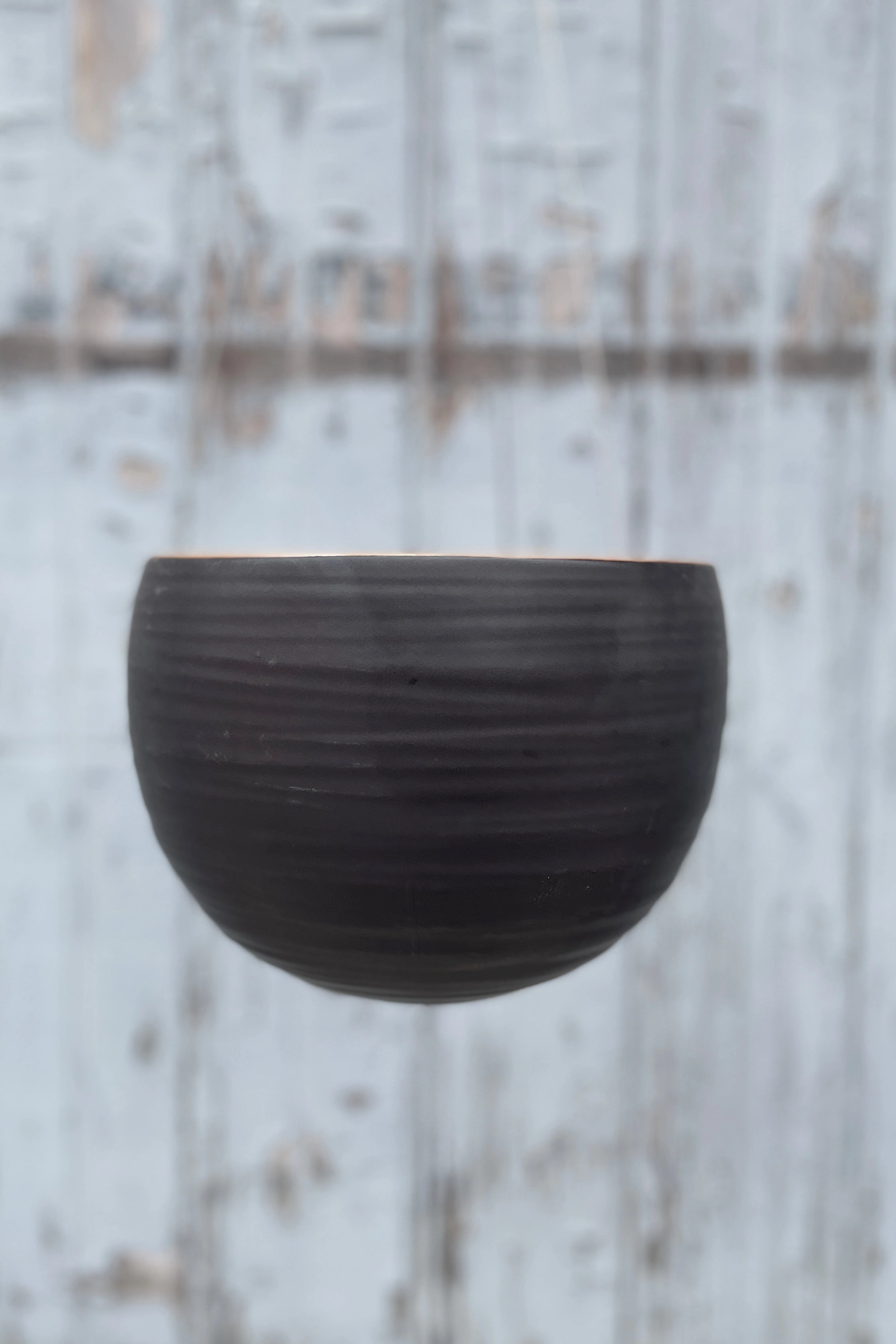 Spherical Hanging Planter Matte Black