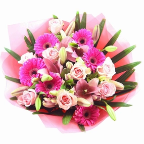 Spring Blush,realistic flower bouquet 
