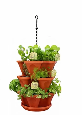 Stack a Hanging Set (3 pot   1 Drip Tray   1 Chain Set),hanging suspension frame
