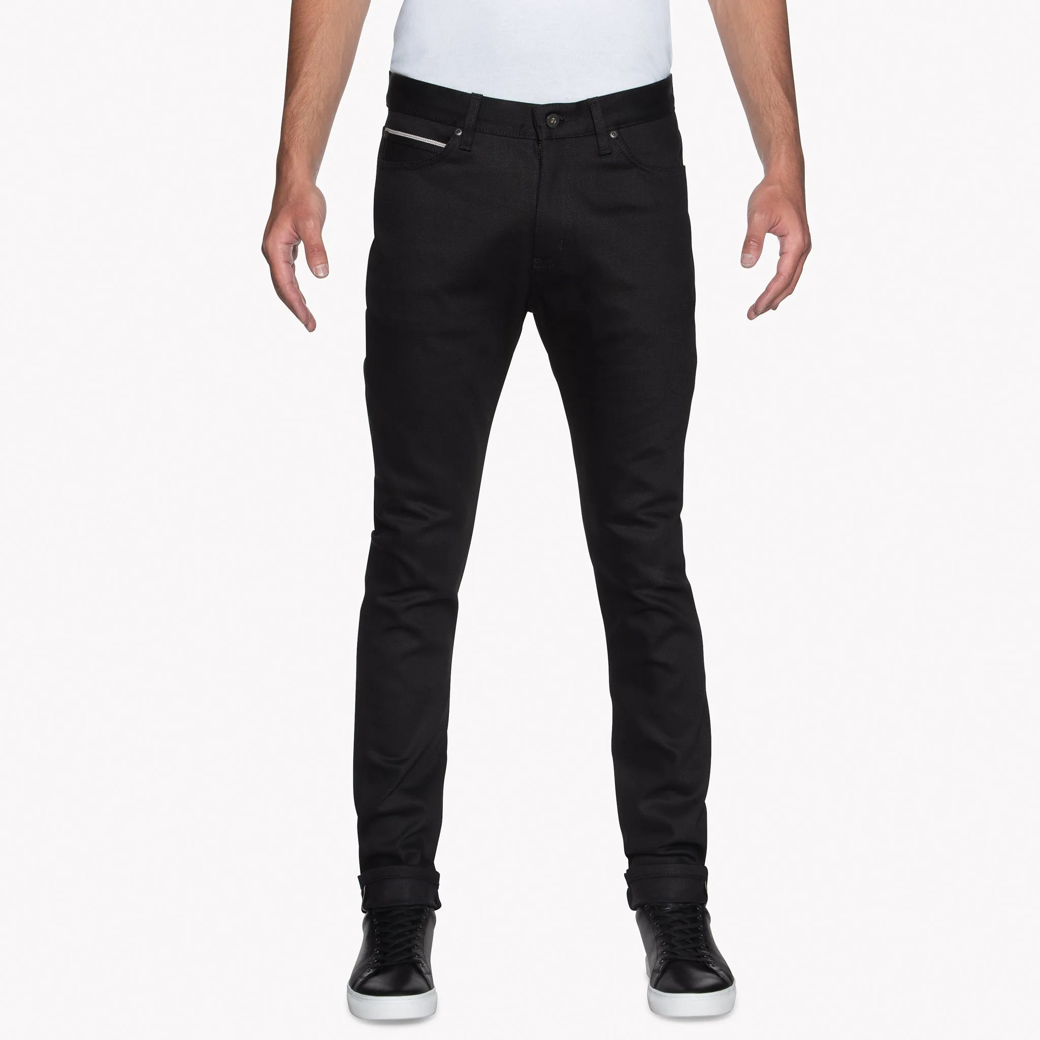 Gestapelter Typ - Schwarze Cobra Stretch Selvedge