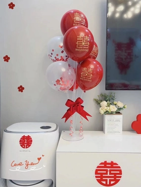 Standing Birthday balloon set Base for tabletop realistic flower bouquet  