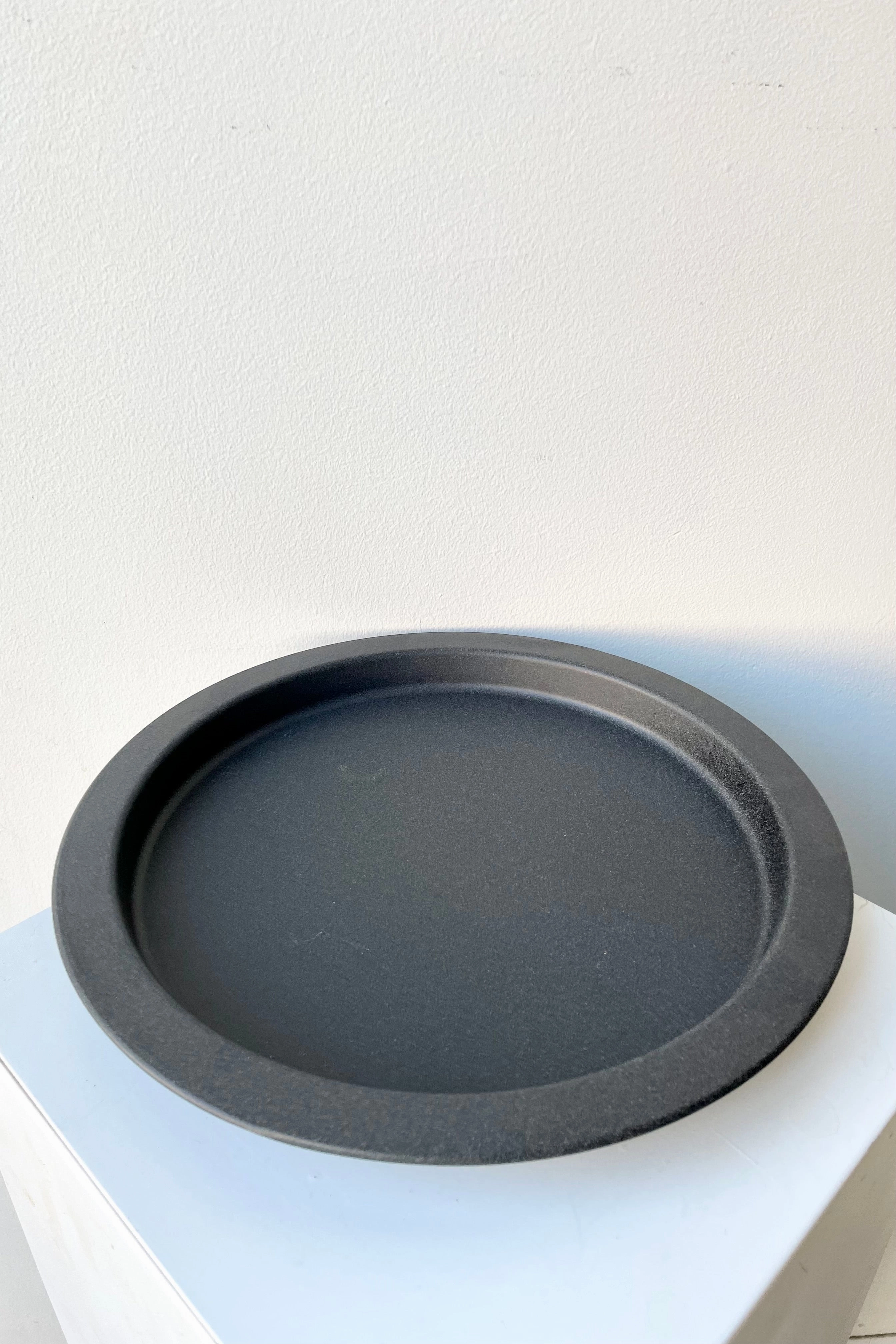 Steel Saucer Grey Speckled 10"