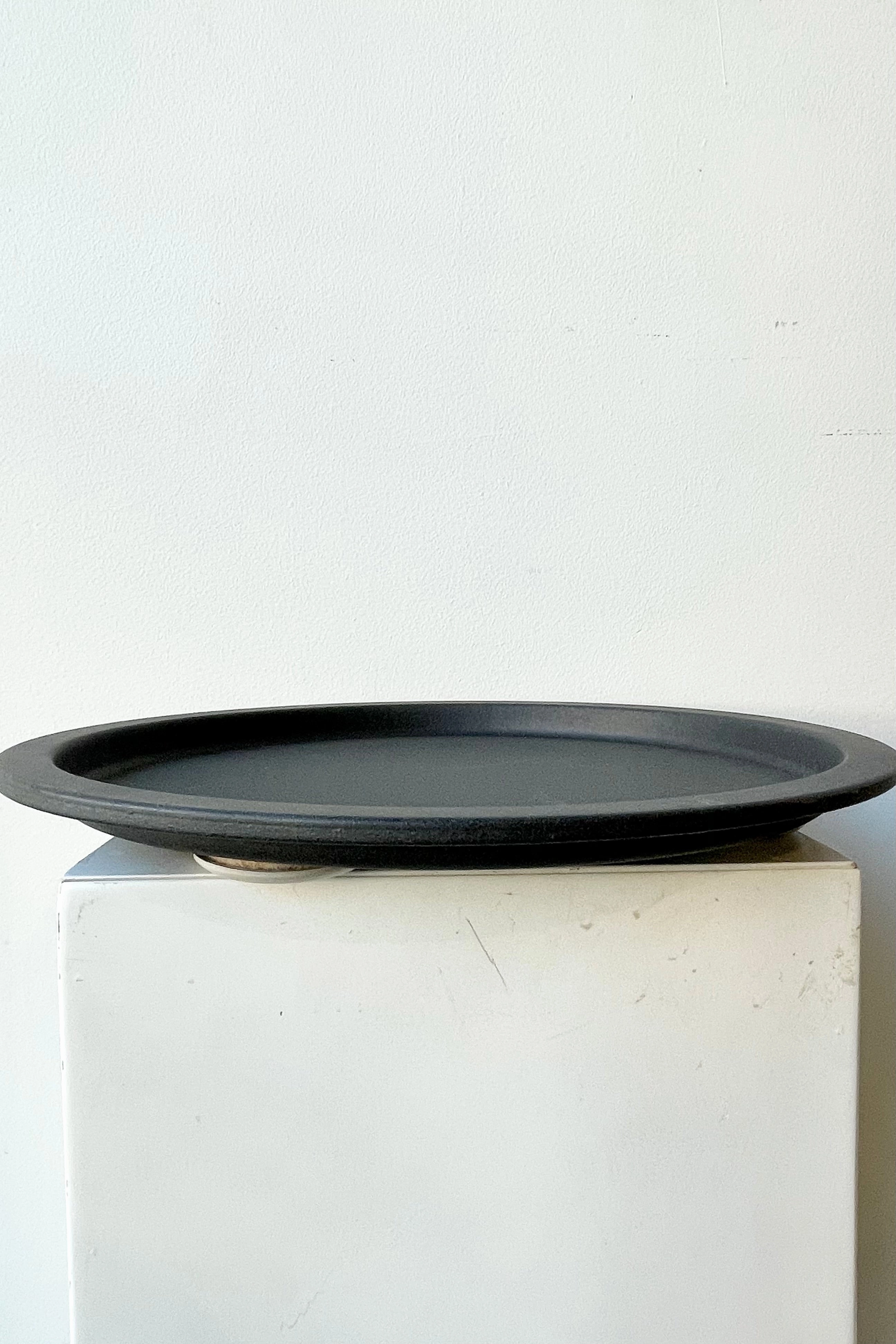 Steel Saucer Grey Speckled 13"