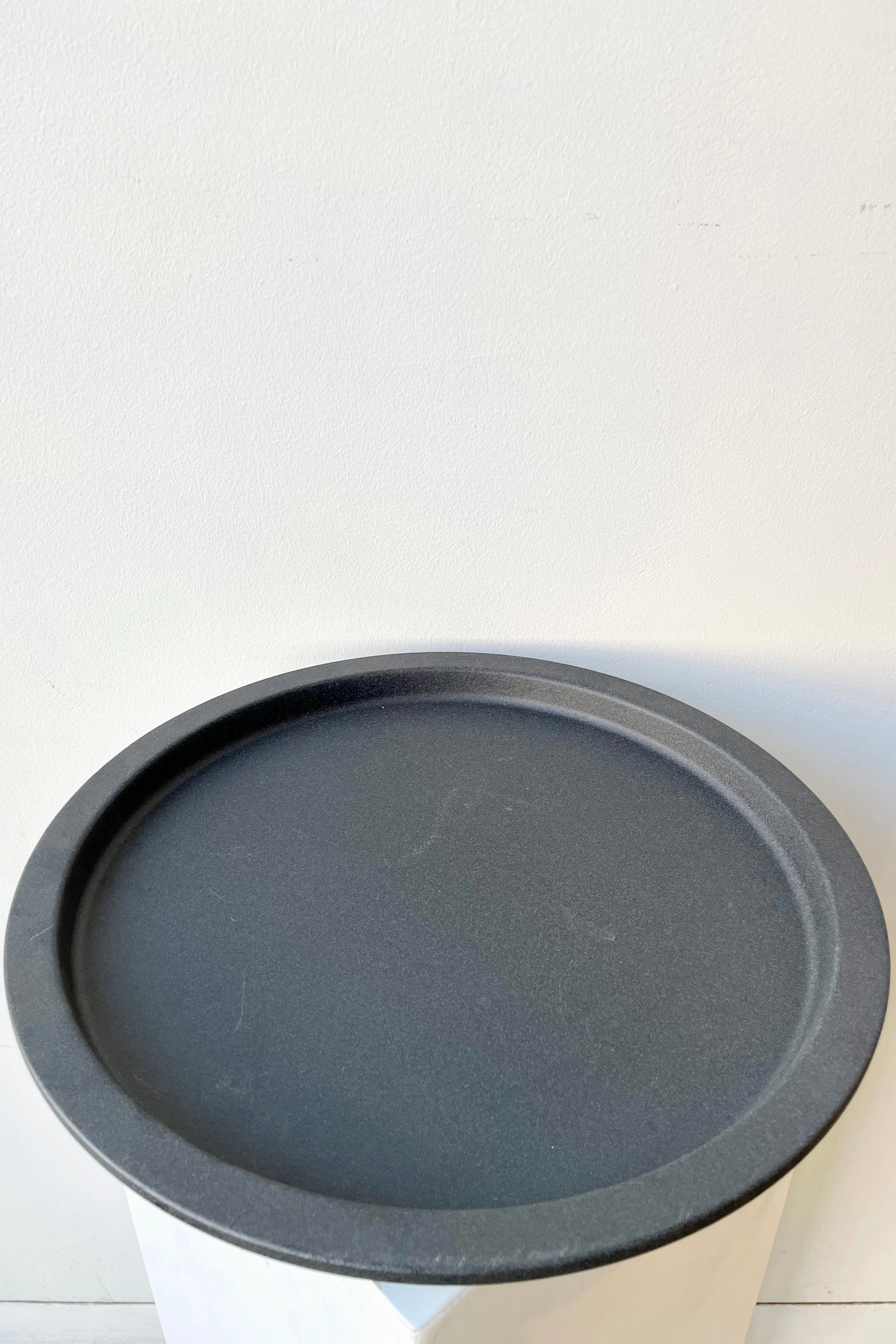 Steel Saucer Grey Speckled 13"