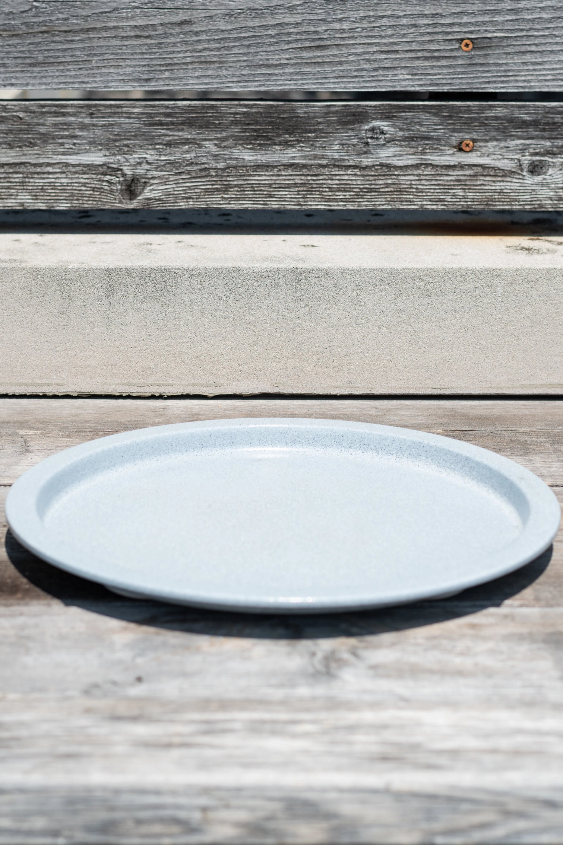 Steel Saucer Multi Granite 13",indoor flower container