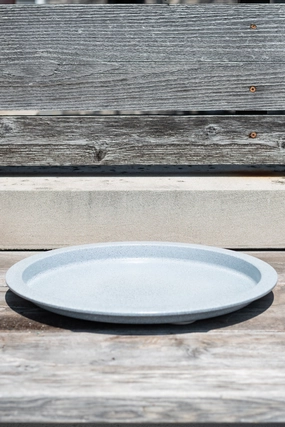Steel Saucer Multi Granite 15",indoor flower container