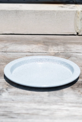 Steel Saucer Multi Granite 8",indoor flower container