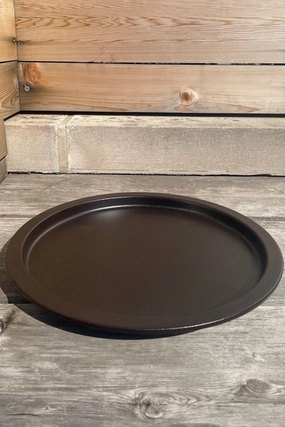 Steel Saucer Textured Copper 13",indoor flower container